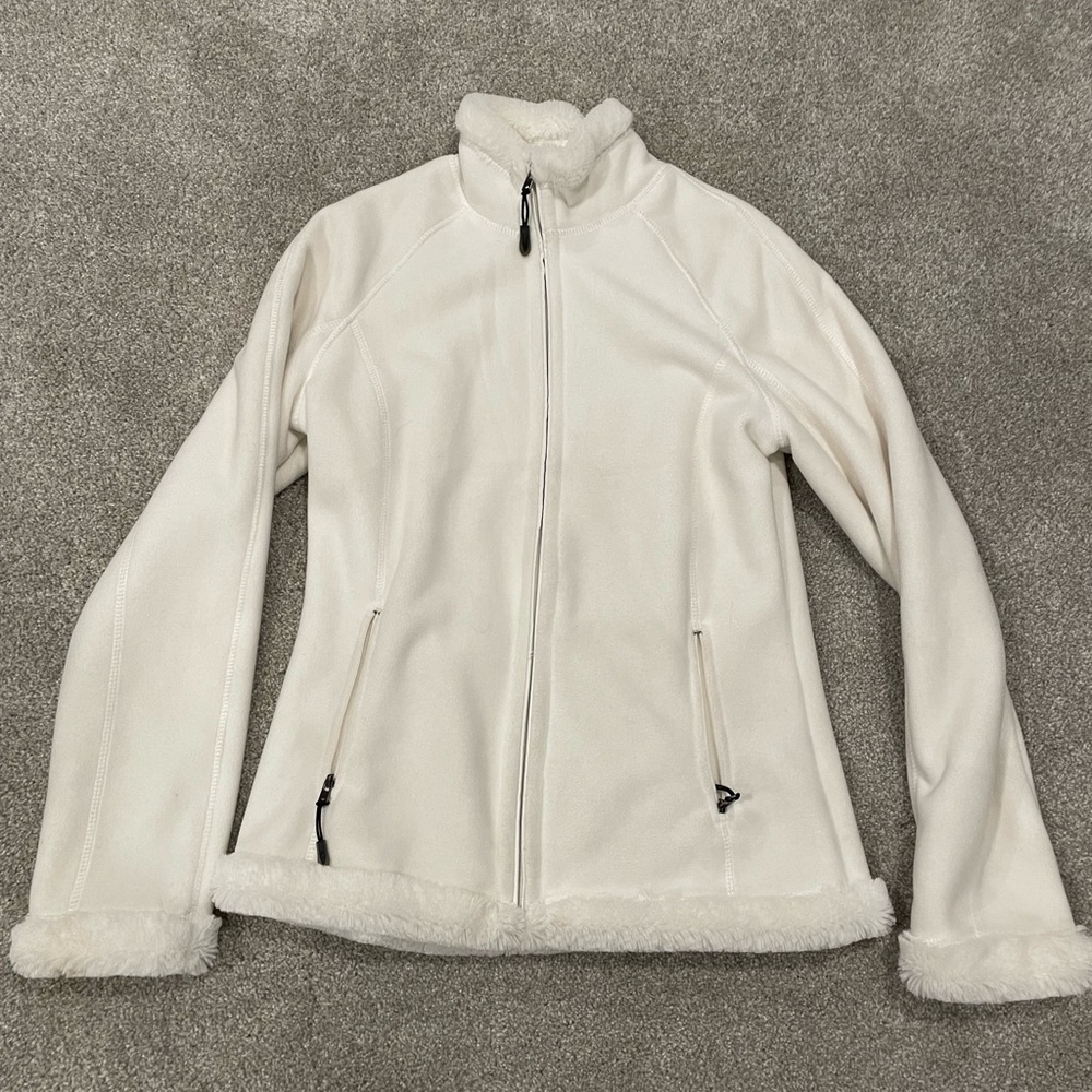 Women's White Fleece-Lined Jacket